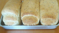 Pão caseiro temperado rápido