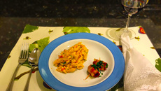 Penne ao molho branco com toques