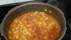 Dobradinha com feijão branco