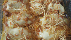 Enroladinho de frango recheado