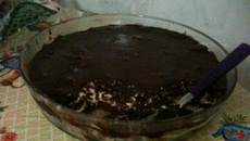 Pavê de chocolate e abacaxi