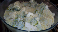 Couve-flor e brócolis gratinados