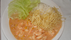 Estrogonofe de camarão prático