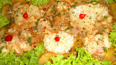 Frango tropical com abacaxi