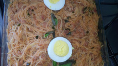 Macarrão com toscana