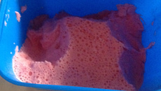 Sorvete caseiro de morango