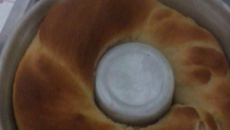 Pão caseiro de queijo