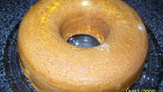 Bolo de cenoura com suco de laranja