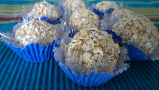 Brigadeiro branco de aveia