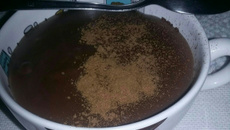 Mingau de trigo com chocolate