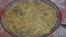 Camarão com macarrão maravilhoso