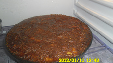 Bolo de cenoura com chocolate e coco