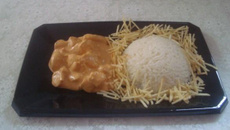 Estrogonofe de frango levemente picante