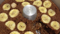 Bolo de banana com canela integral diet