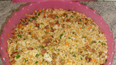 Arroz farofa divino para churrasco