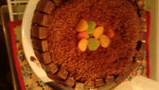 Bolo de chocolate decorado