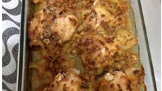 Frango com biscoito de sal