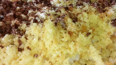 Cuca de leite em pó com coco ralado