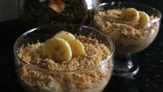 Doce de banana com bolacha de leite