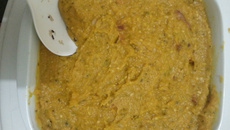 Escondidinho de abóbora e calabresa