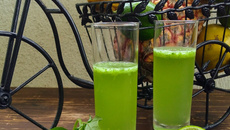 Frozen de cachaça limão e manjericão