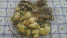 Costela suína com batatas