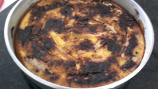 Torta de banana com chocolate