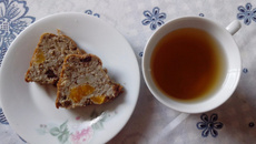 Bolo de banana e aveia