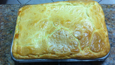 Torta de carne moída com requeijão