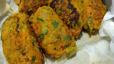 Bolinho de cenoura e carne