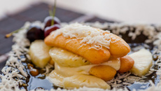 Pavê de abacaxi véu de noiva