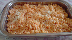 Macarrão aos três queijos