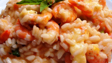 Risoto de camarão (simples)