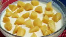 Creme gelado de pêssego