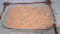 Macarrão cremoso ao forno