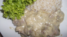 Moela ao molho branco