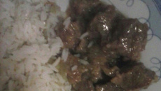 Ponta de peito com cebola