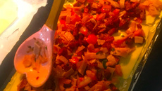 Rocambole de massa de pastel