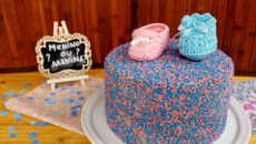 Bolo chá de revelação