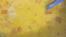 Creme de abóbora com legumes