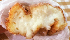 Rabanada com recheio de pudim