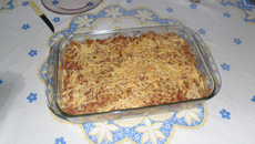 Macarrão a molho calabresa