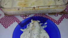 Canelone de ricota ao molho branco à moda Kukalucas