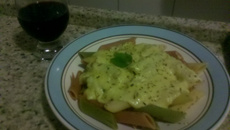 Penne ao creme de cebola