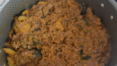 Abóbora com carne moída