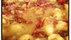 Banana verde com carne seca