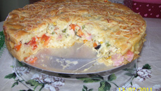 Torta de frios com legumes