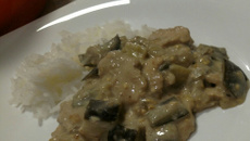 Peito de frango com berinjela