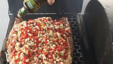 Robalo Assado com Vinagrete e Catupiry