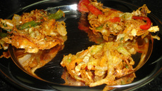 Tempurá brasileiro de ramos e talos de vegetais